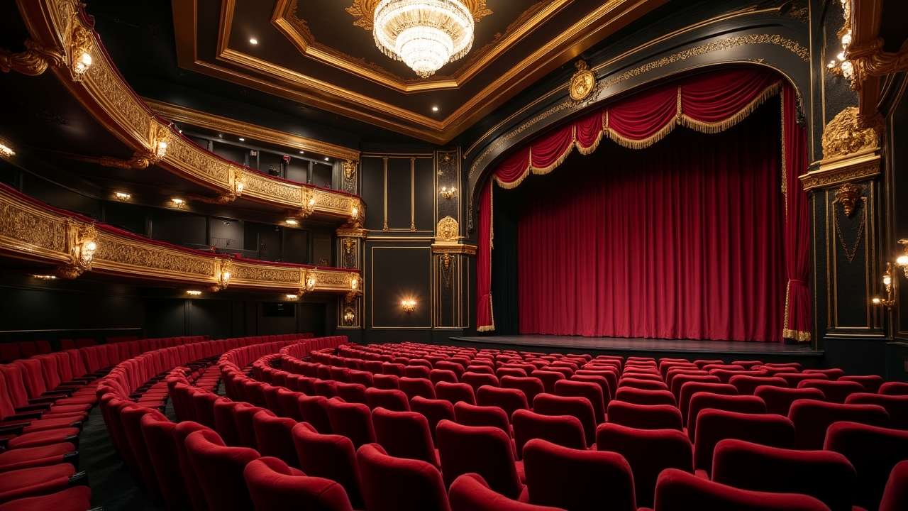 Elegant eingerichteter Theatersaal mit historischen Details